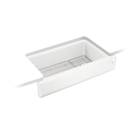 Kohler Cairn Undermount Single-Bowl Farmhouse Kitchen Sink With Short Apron 25784-CM6